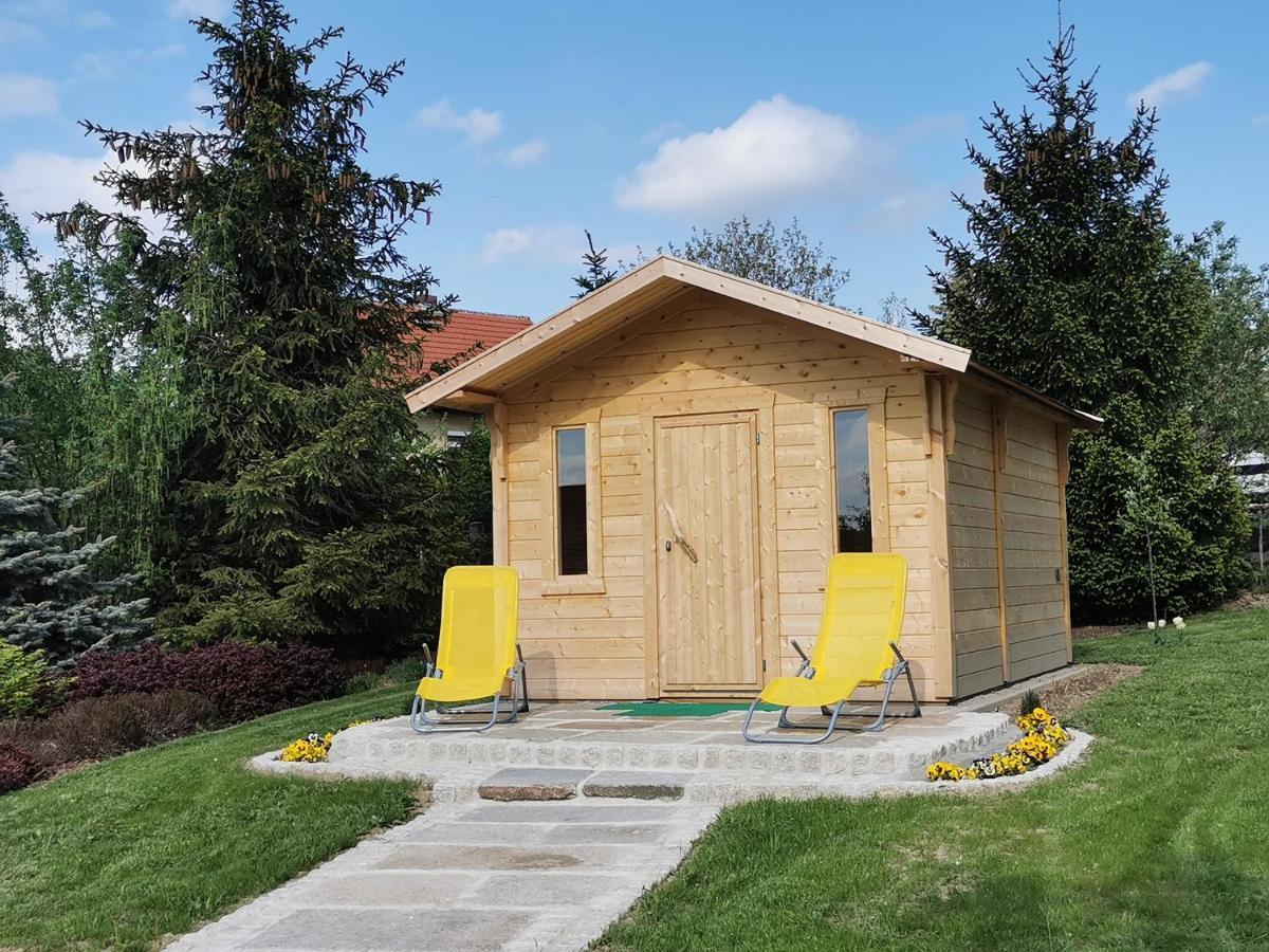 Pension Raupennest Mit Blockhaussauna Bautzen Exterior foto